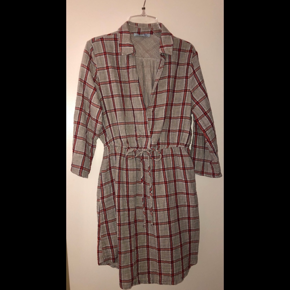 Cute Grey Flannel Dress by She + Sky. Size LARGE.